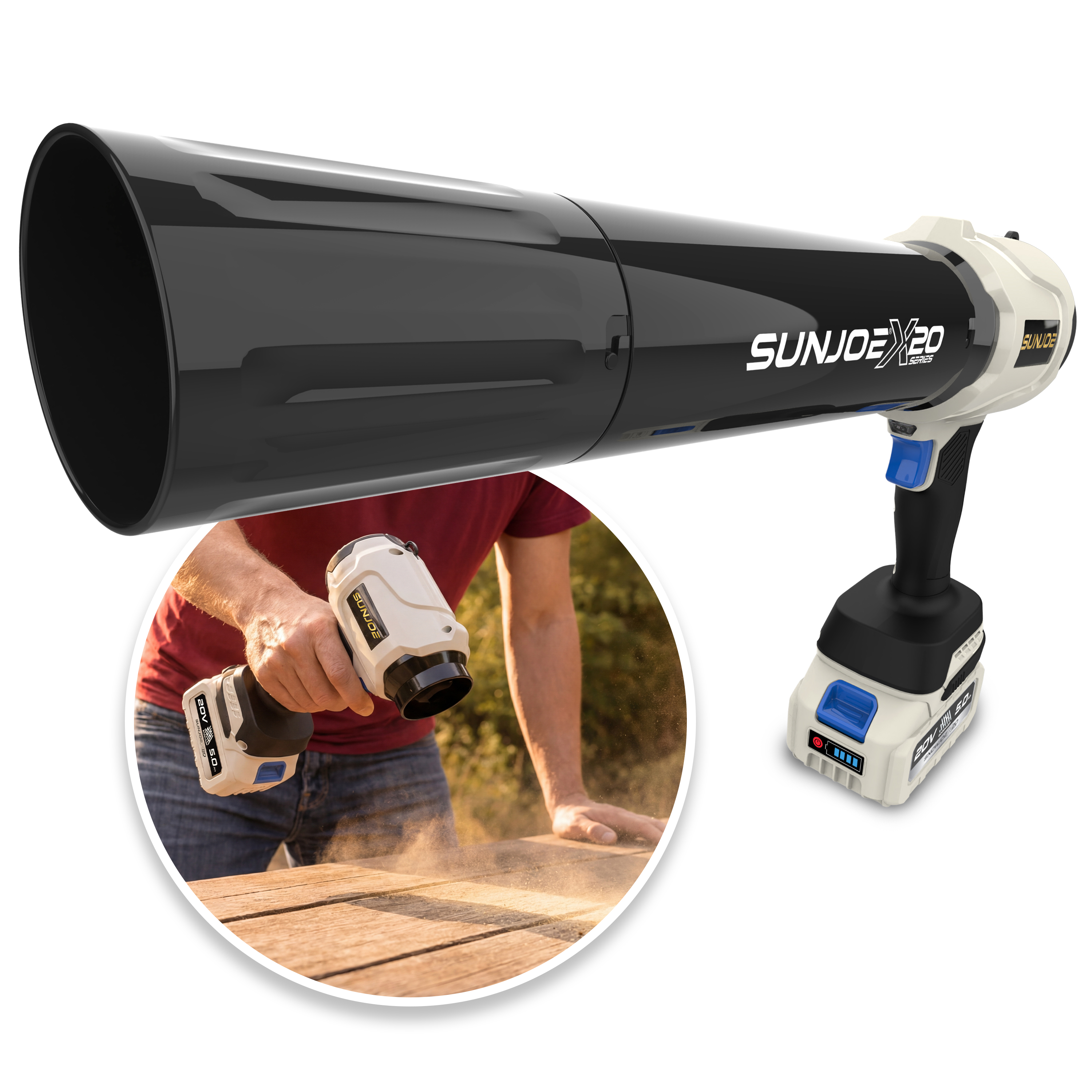 Sun Joe X20 StormJet cordless turbo blower kit